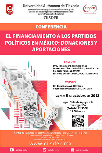 ciisder conferencia financiamiento partidos políticos en mexico