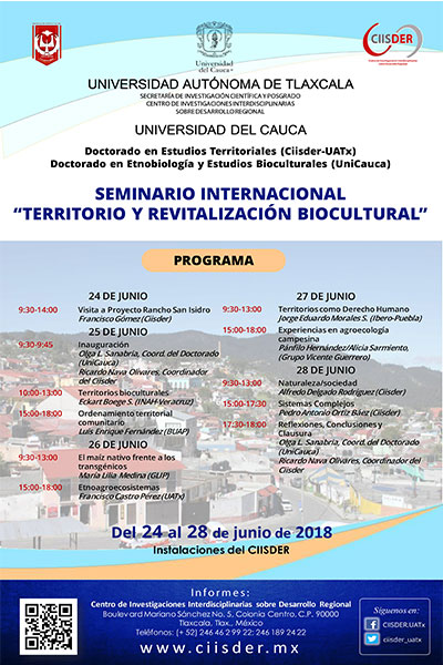 ciisder seminario internacional territorio y revitalizacion biocultural