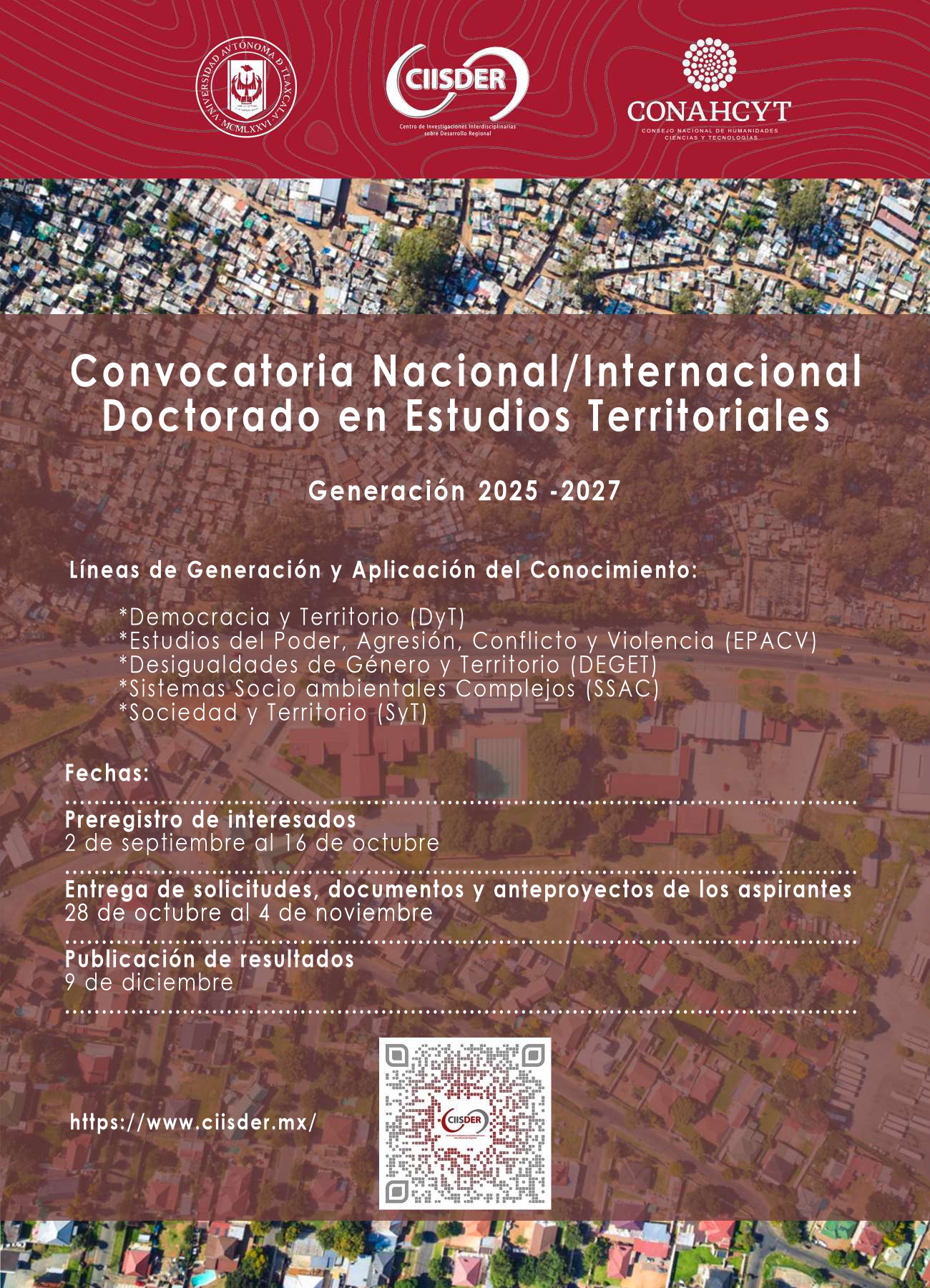 ciisder convocatoria doctorado en estudios territoriales promoción 2021